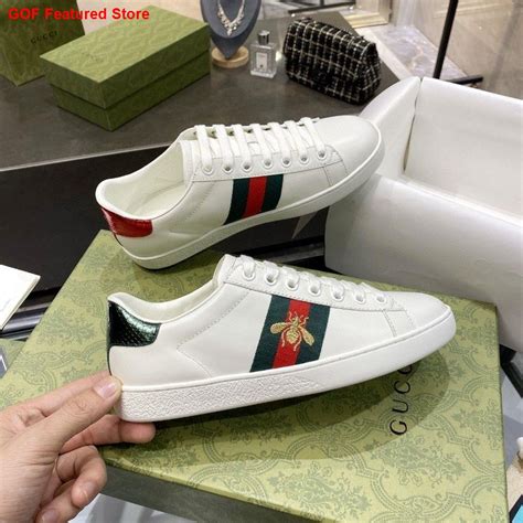 รองเท้าผ้าใบ gucci ผู้หญิงของแท้|รองเท้า gucci สีขาว.